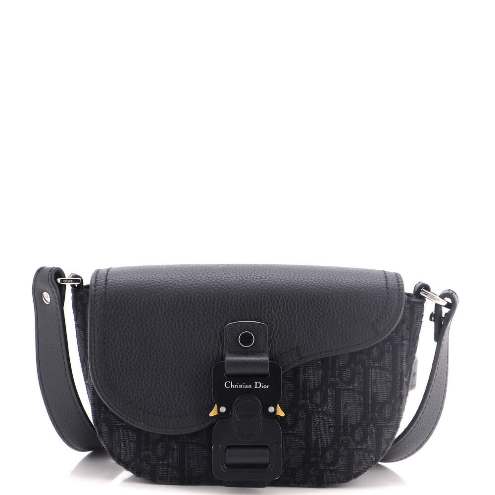 Christian Dior Mini Saddle Buckle Flap Messenger Bag